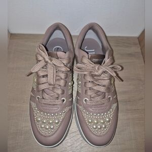 Jimmy Choo Pearl Embellished Sneakers - Light Pink